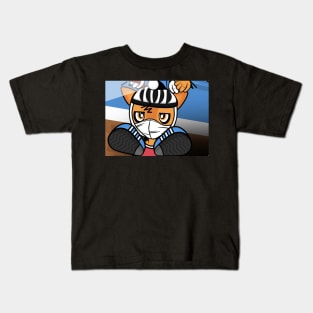 Fred the Annoyed Masked Cyclist Deer Kids T-Shirt